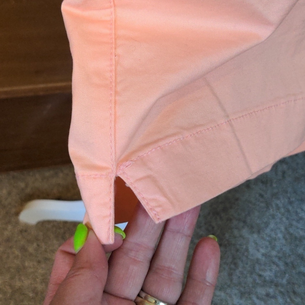 Old Navy CORAL HIGH WAISTED PASTEL mid-length shorts Sz 6 - Picture 8 of 12
